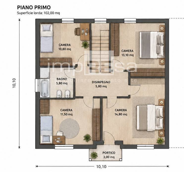 Foto 32 - Independent house Spresiano, Spresiano - floor plans 1