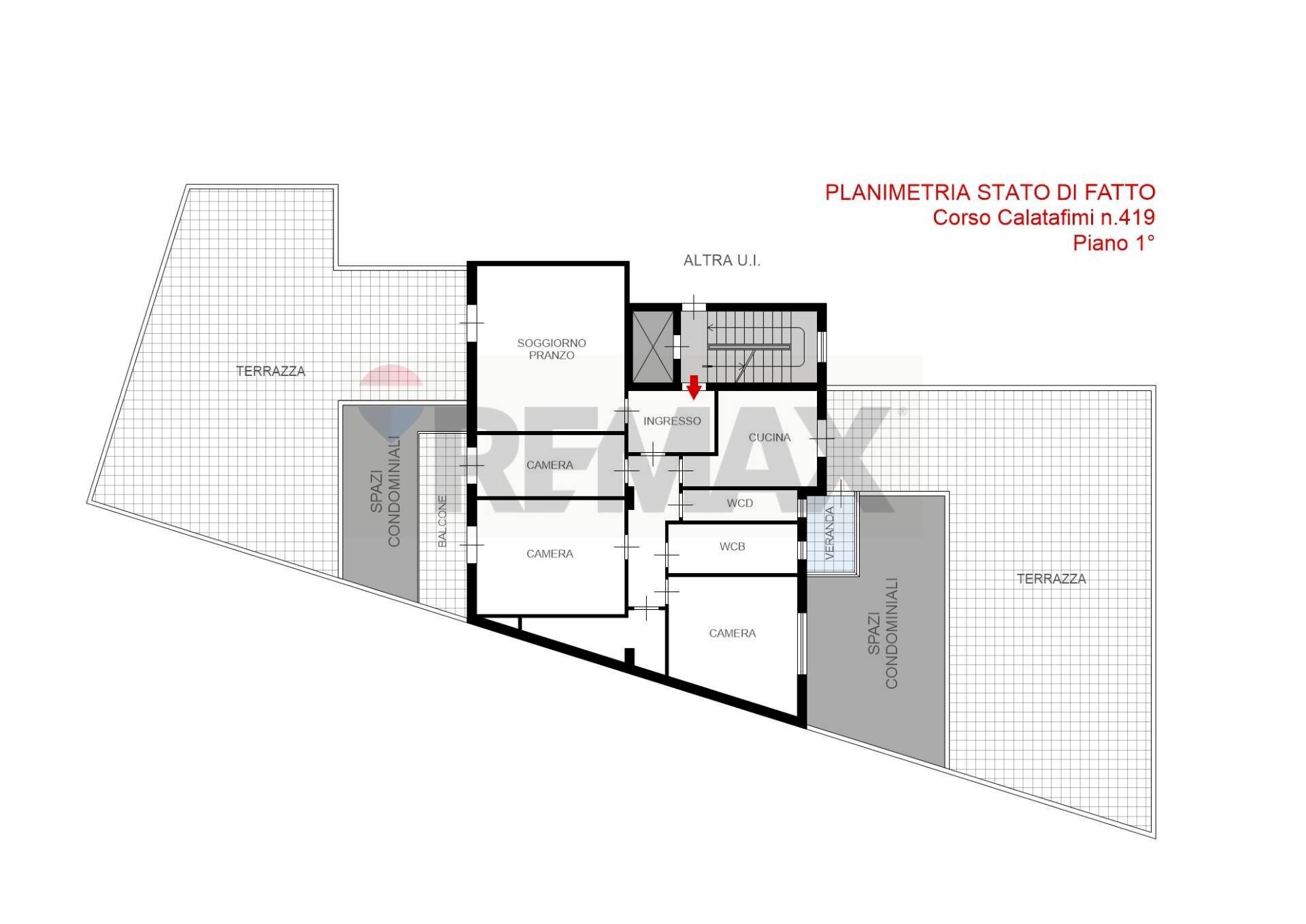 Pianta 2D - Quadrilocale Corso Calatafimi
 
419, Palermo - planimetria 1