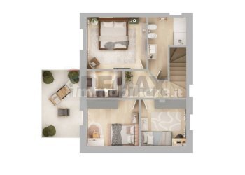 Pianta 3D - Appartamento Via Giacomo Leopardi
 
00, Magione - foto 7