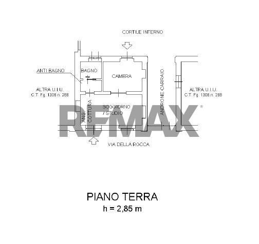 Pianta 2D - Two-room apartment Via Della Rocca
 
34, Torino - floor plans 1