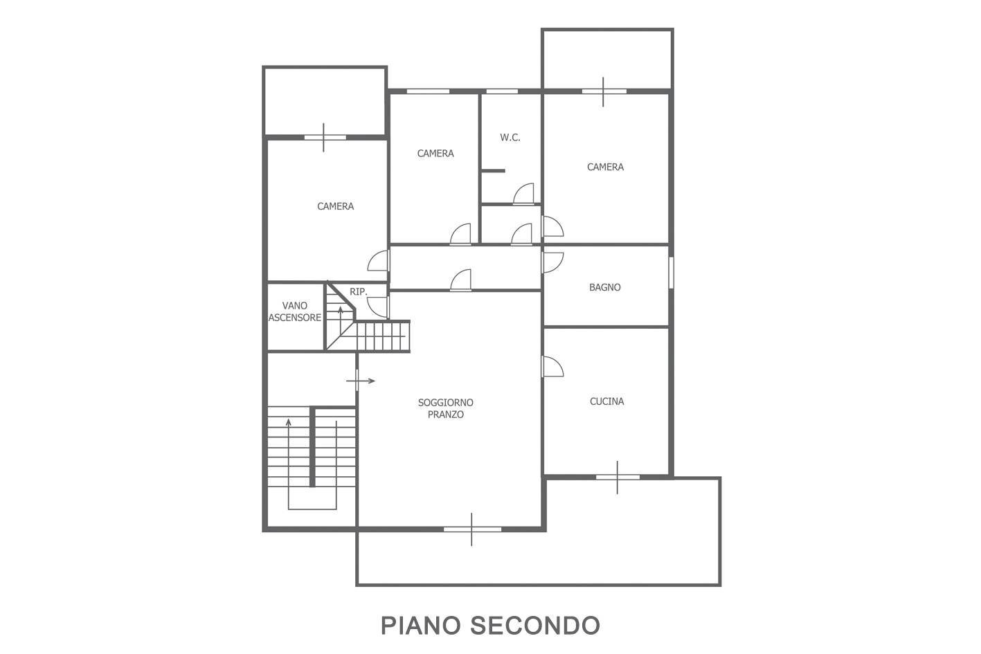 Foto 43 - Attic Via Domenico Cimarosa
 
64, Pesaro - floor plans 1
