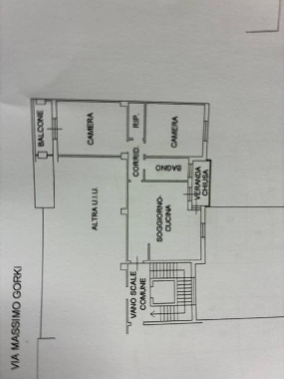 Planimetria - Three-room apartment via Massimo Gorki, Bologna (neighborhood Corticella) - photo 1