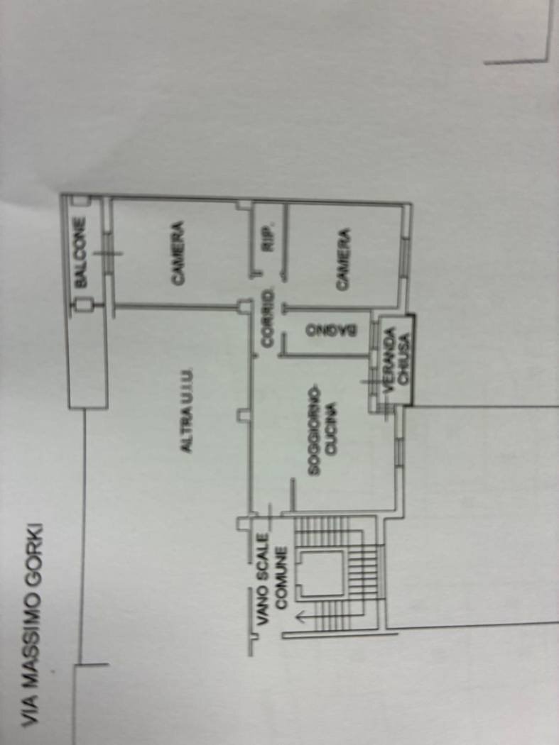 Three-room apartment via Massimo Gorki, Bologna (neighborhood Corticella) - floor plans 1