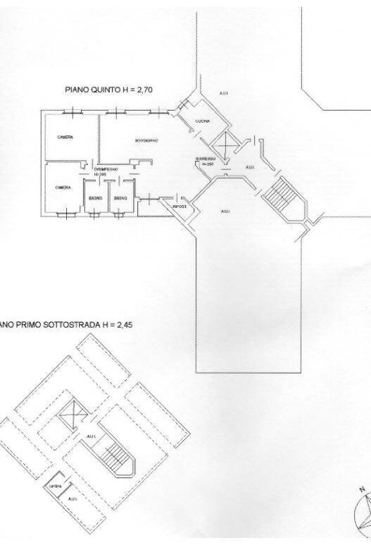 Three-room apartment via Borgo Palazzo, Bergamo (neighborhood Celadina) - floor plans 1