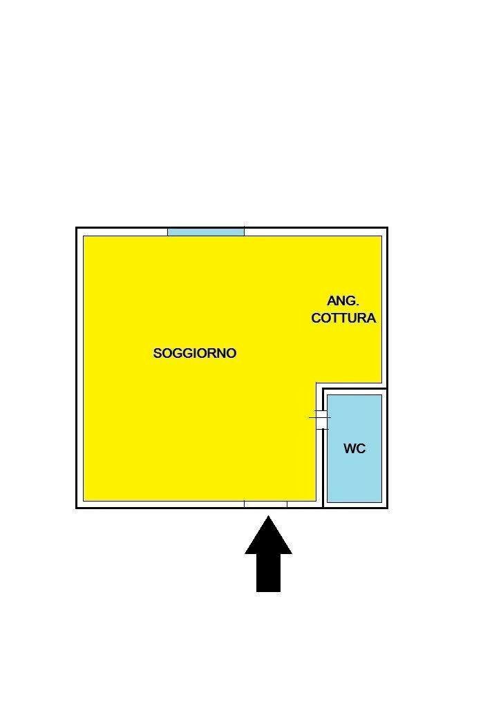 One-room apartment largo Sempione, 178, Torino (neighborhood Barriera Milano) - floor plans 1