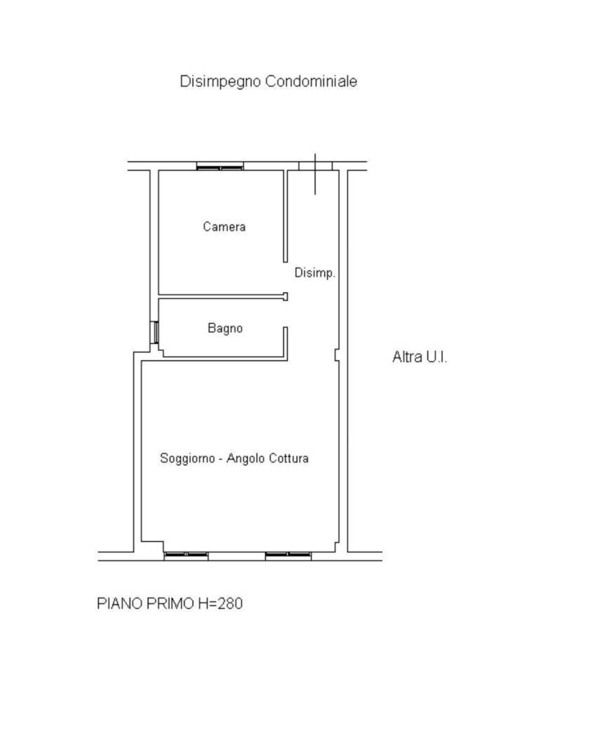 Two-room apartment via A. Volta, 39, Abano Terme - floor plans 1