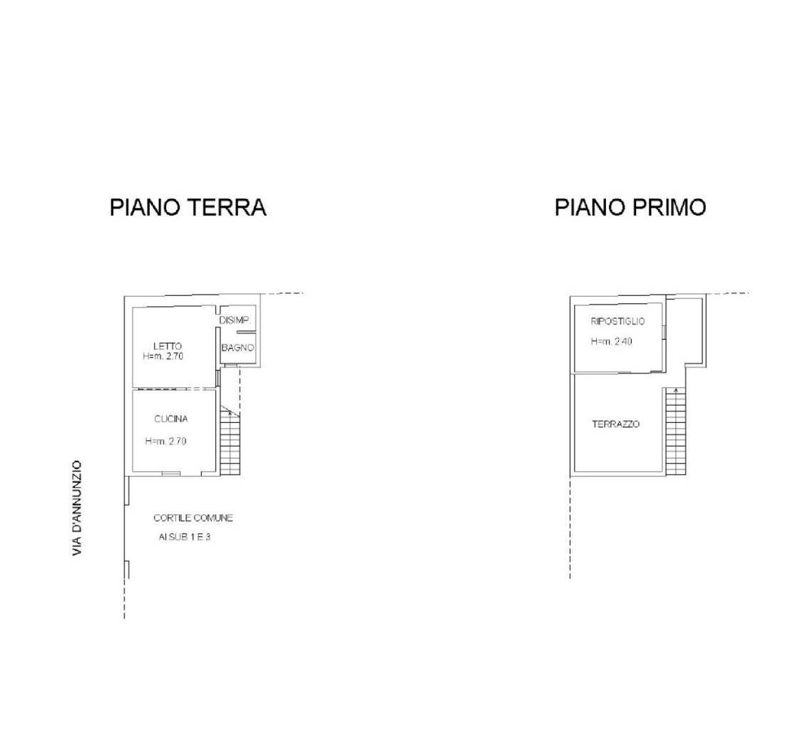 Independent house via Gabriele D'Annunzio ang Via Montegrappa, Alessano - floor plans 1