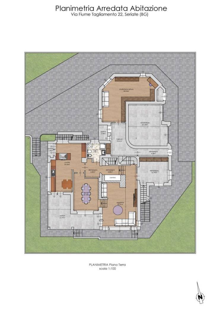 Villa via Tagliamento, 22, Seriate - planimetria 1