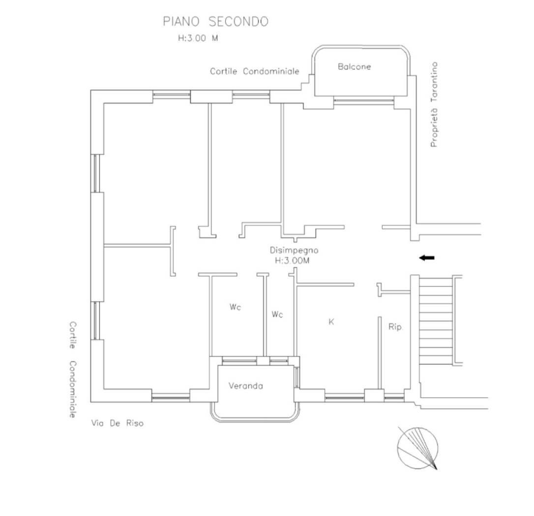 Quadrilocale via Eugenio de Riso, 28, Catanzaro - planimetria 1