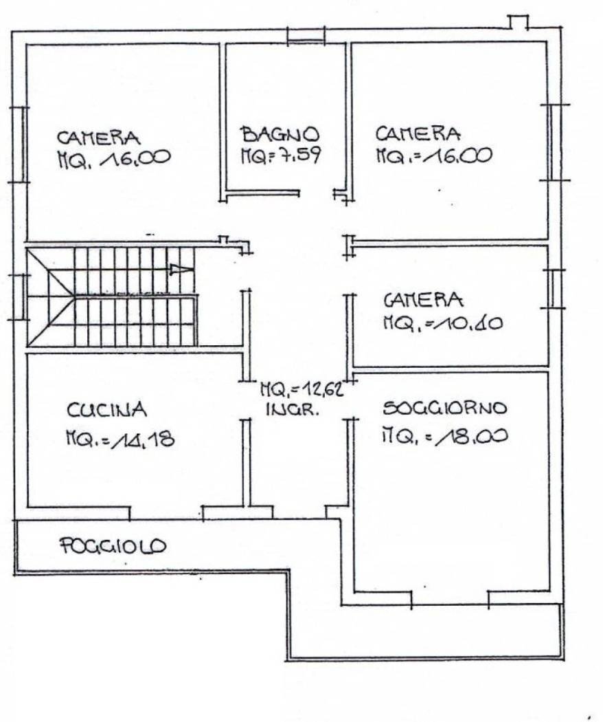 Four-room apartment via Santa Giustina, 16, Selvazzano Dentro - floor plans 1