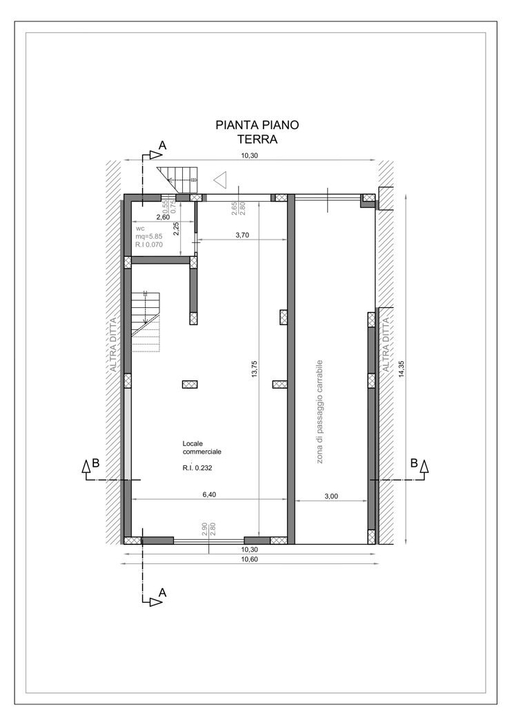 variante--2022 pdc-Model.jpg - Commercial Premises Corso Trieste 86/bis, Telese Terme - floor plans 1