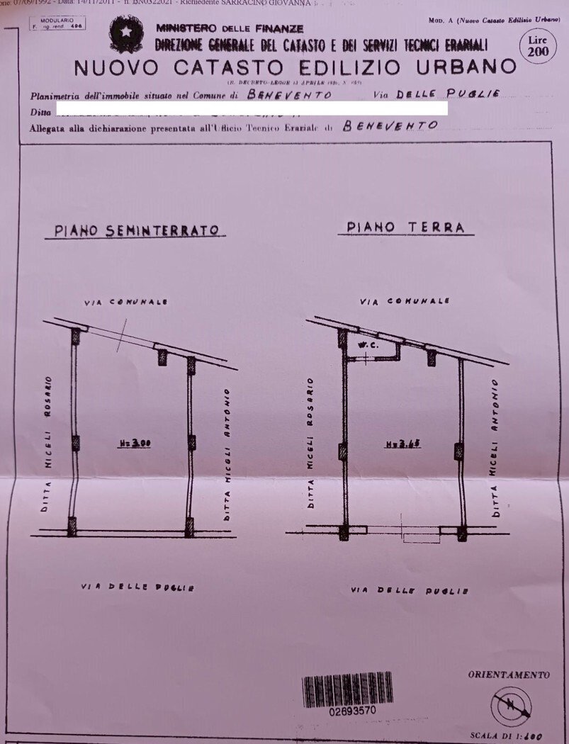 planimetria.jpeg - Locale Commerciale Via delle Puglie snc, Benevento - planimetria 1