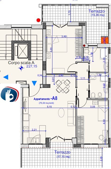 A8.png - Three-room apartment Viale Aldo Moro snc, Benevento - floor plans 1