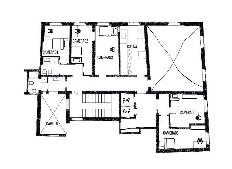 Piantina Appartamento Aggiornata - Apartment Via Castelmaraldo 7, Modena (neighborhood Circoscrizione 1) - floor plans 1