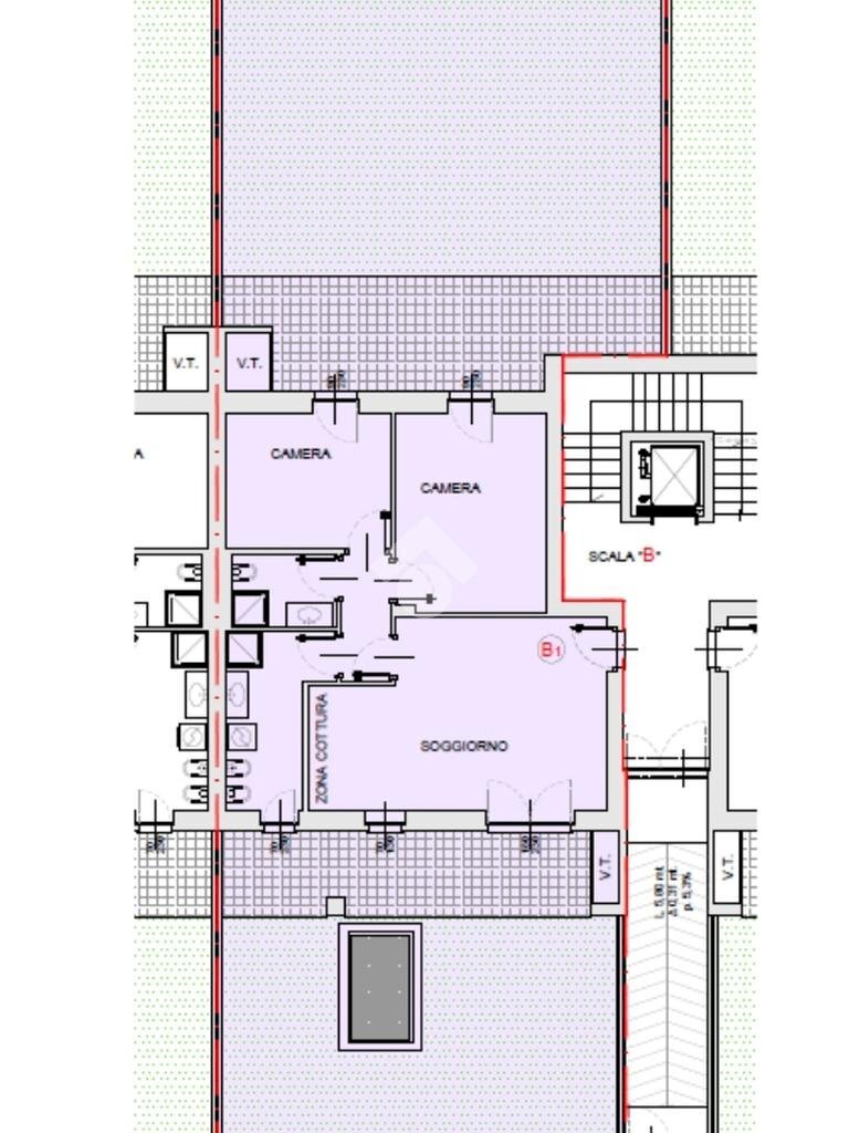 Three-room apartment Via Giuseppe Garibaldi, Orbassano - floor plans 1