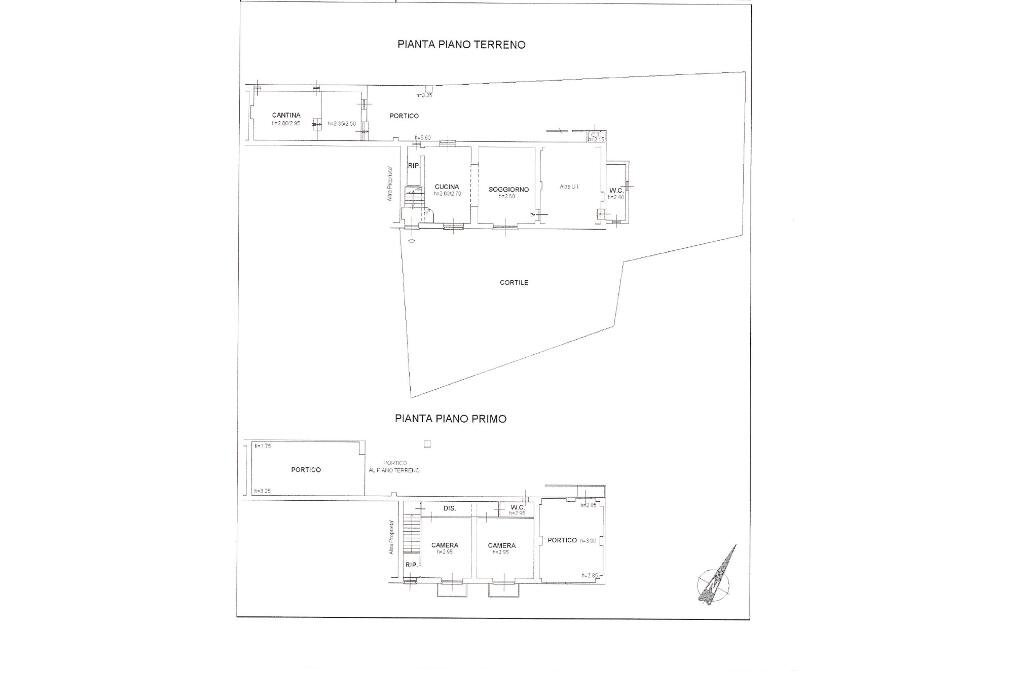 Semi-detached house Regione torrazzo, Cantarana - floor plans 1