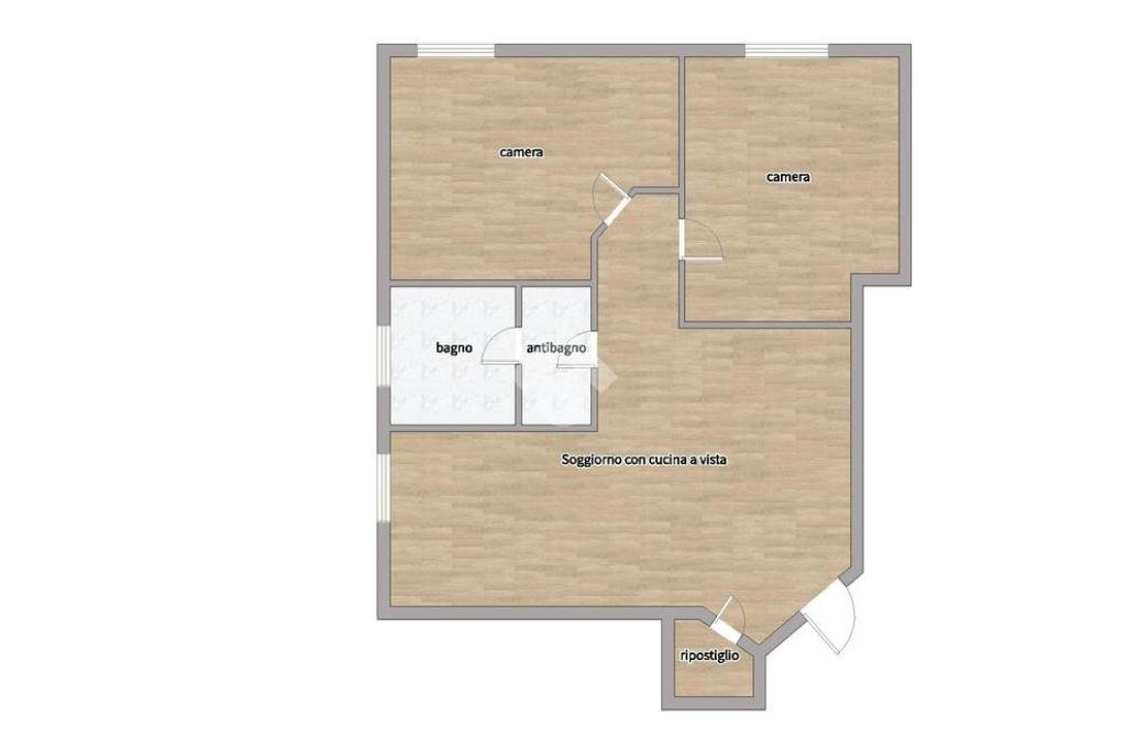 Trilocale Via Lario, Milano (zona Isola) - planimetria 1
