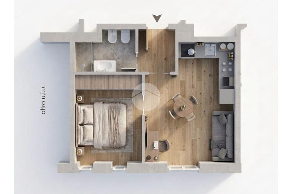 Bilocale Via Casoretto, Milano (zona Casoretto) - planimetria 1