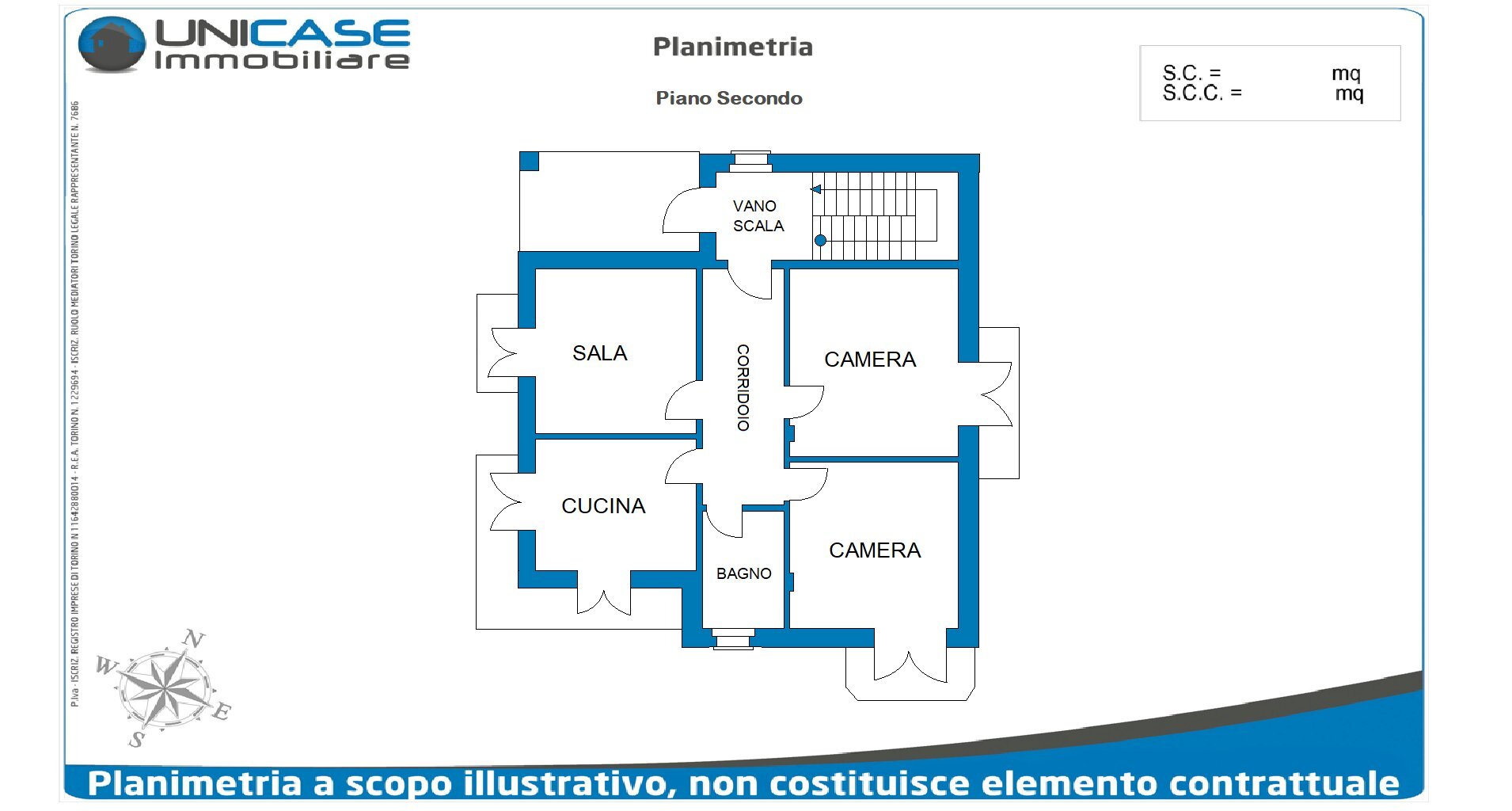 Four-room apartment via ressia, 16, San Secondo di Pinerolo - floor plans 1