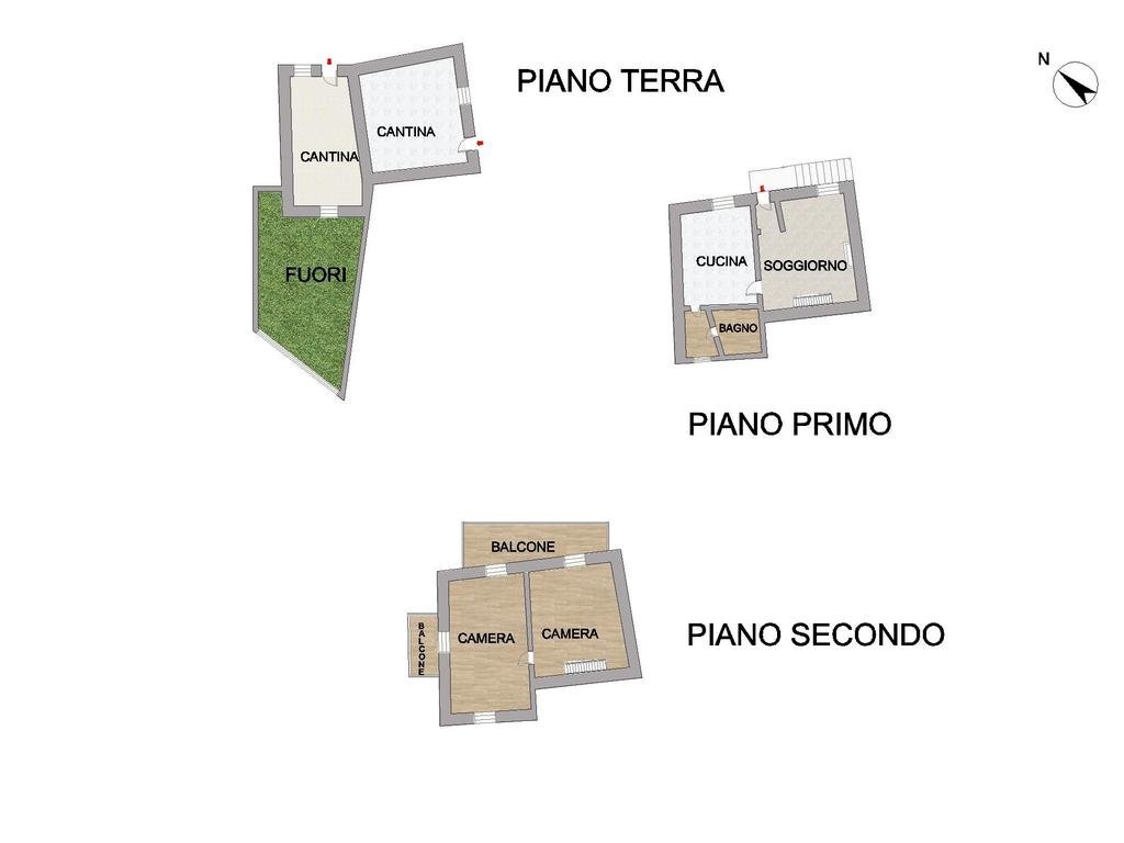 Semi-detached house Via cantalupo, Meana di Susa - floor plans 1