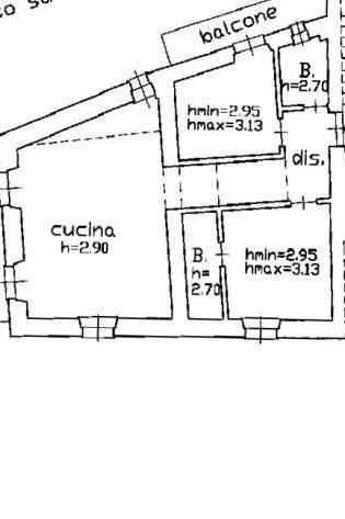 Trilocale via San Pio V, Mondovì - planimetria 1