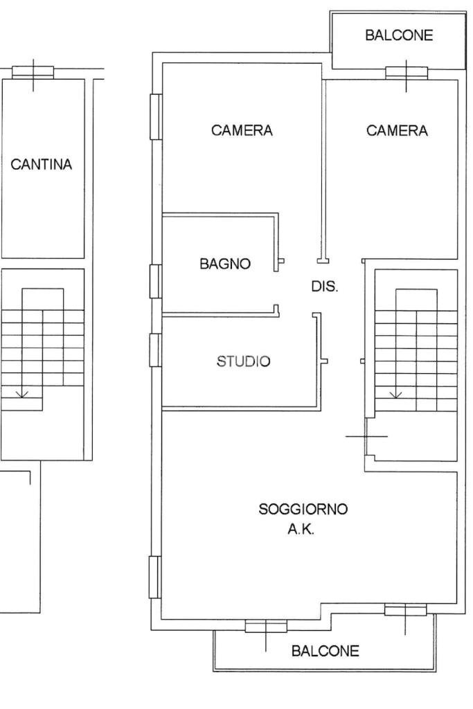 Quadrilocale Via Lumumba, Casalgrande - planimetria 1