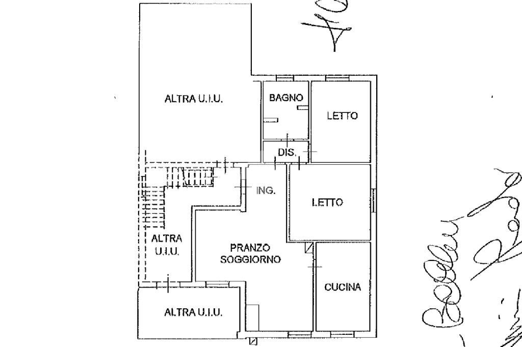 Four-room apartment Via G. Pascoli, Castelnovo di Sotto - floor plans 1