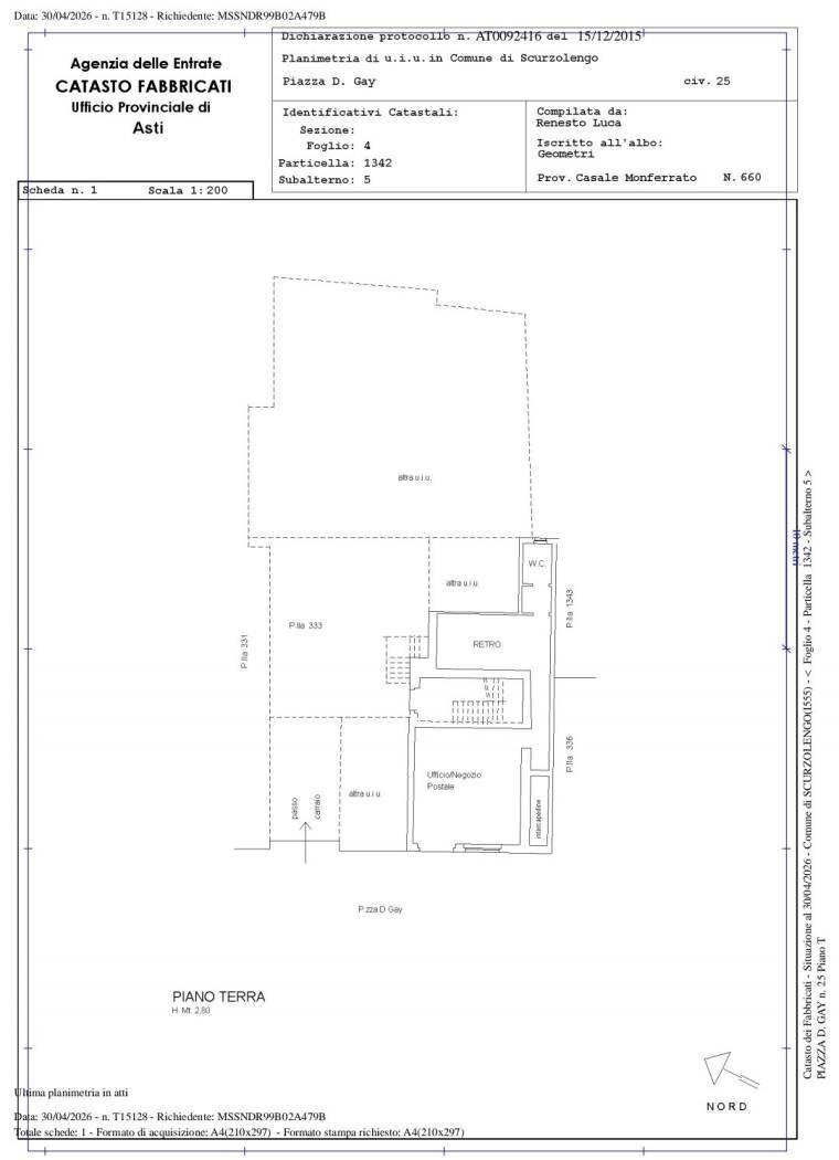 Rustic piazza Domenico Gay, Scurzolengo - floor plans 1