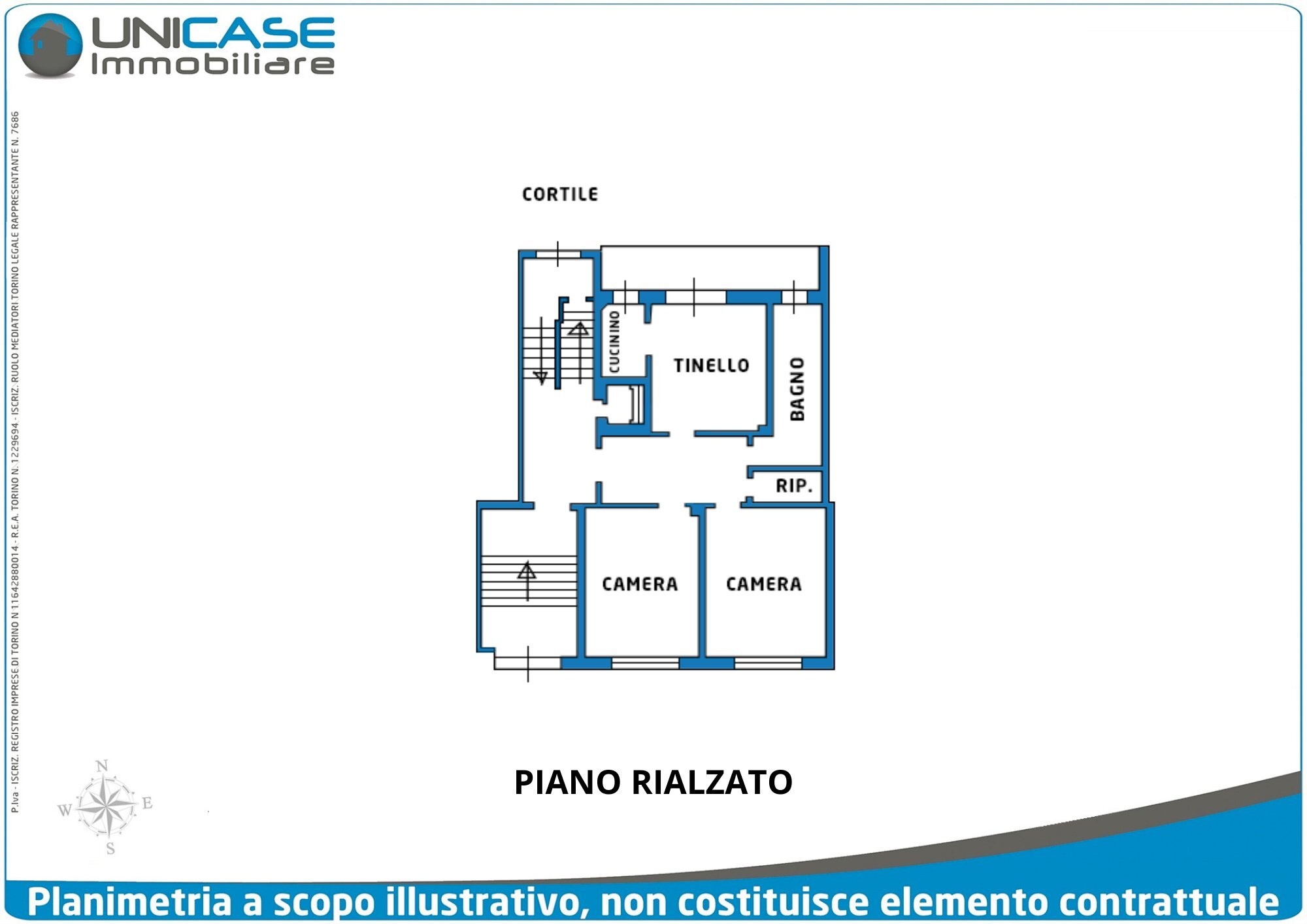Trilocale Via L. Pettinati, 25, Luserna San Giovanni - planimetria 1