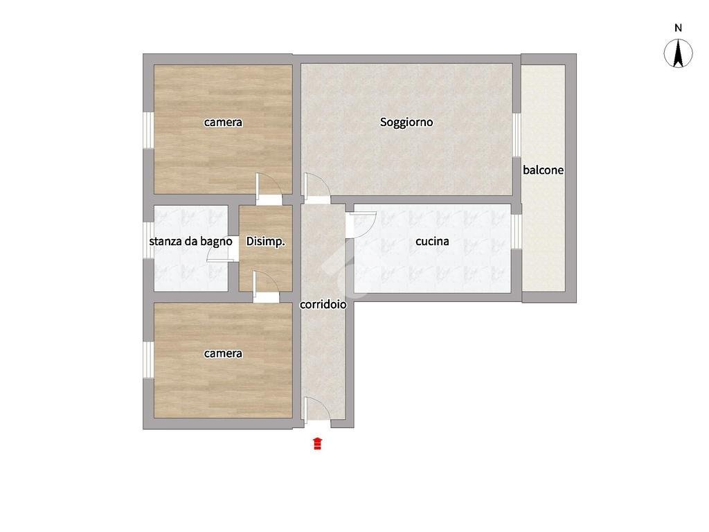 Quadrilocale Via delle Rose, Castelnuovo Scrivia - planimetria 1