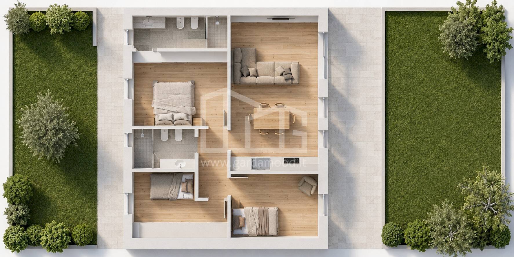 Foto 6 - Four-room apartment via Enzo Ferrari, Castelnuovo del Garda - floor plans 1