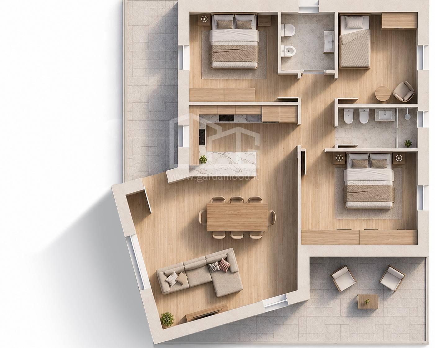 Foto 6 - Four-room apartment via Enzo Ferrari, Castelnuovo del Garda - floor plans 1