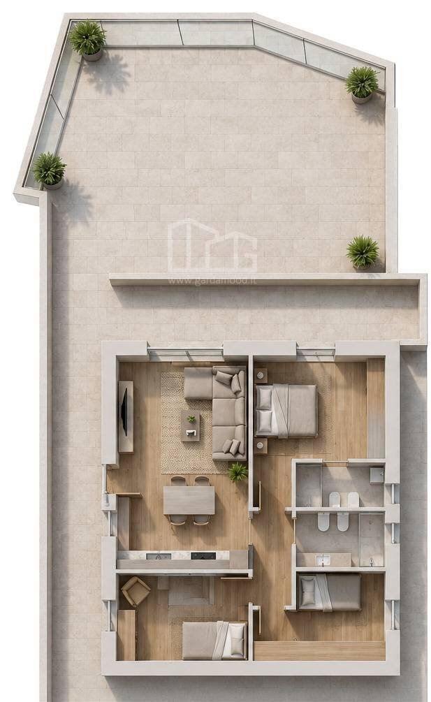 Foto 6 - Attic via Enzo Ferrari, Castelnuovo del Garda - floor plans 1