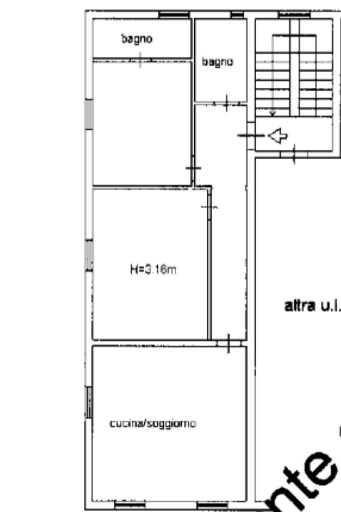 Three-room apartment Viale dei Mille, Parma (neighborhood Pablo) - floor plans 1