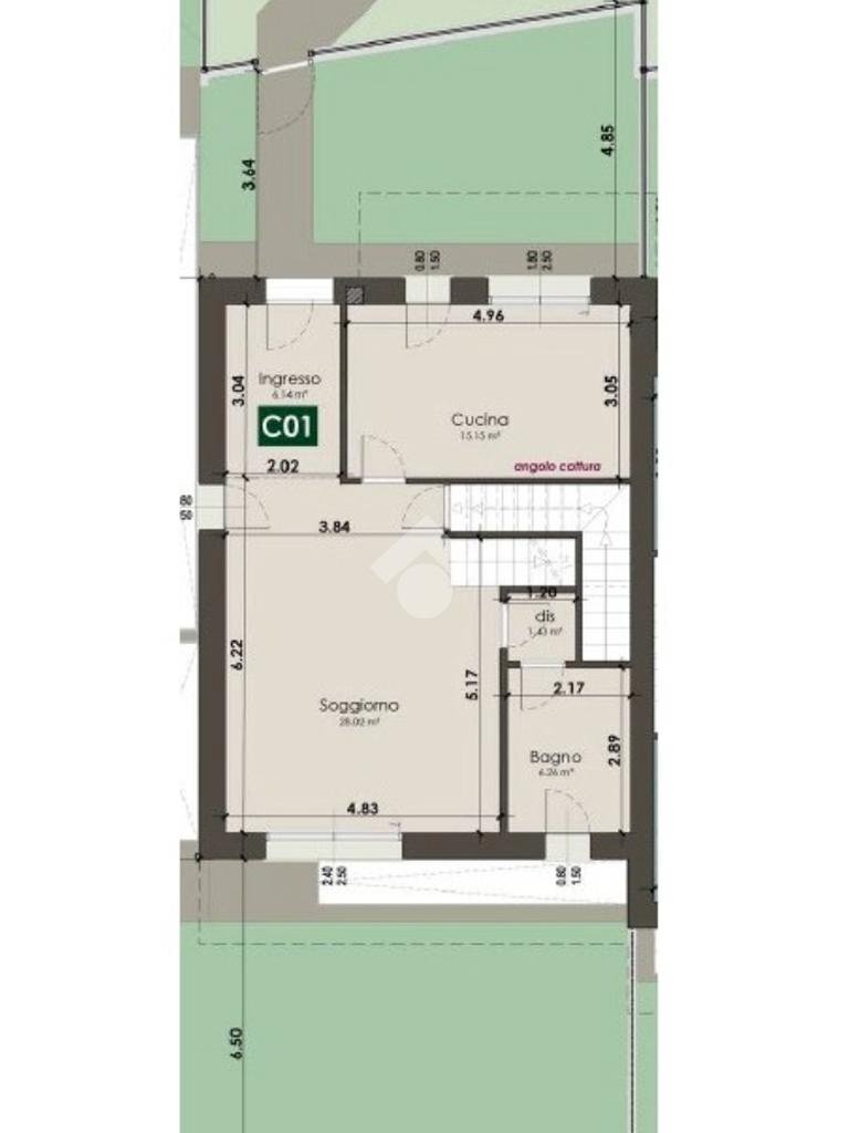 Terraced Villa Via Camillo Guidelli, Modena (neighborhood Baggiovara) - floor plans 1
