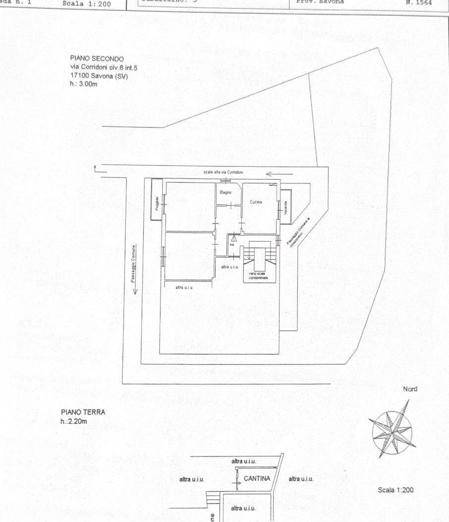 Foto 25 - Three-room apartment via Corridoni
 
6, Savona - floor plans 1