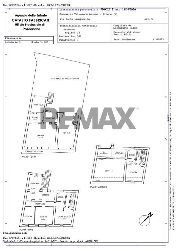 Pianta 2D - Casa indipendente Via Santa Margherita
 
51, Valvasone Arzene - planimetria 1