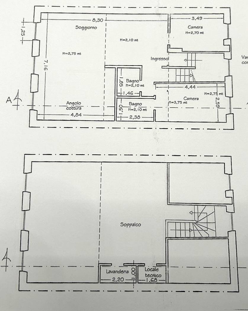 Appartamento via Giuseppe Garibaldi, Camogli - planimetria 1