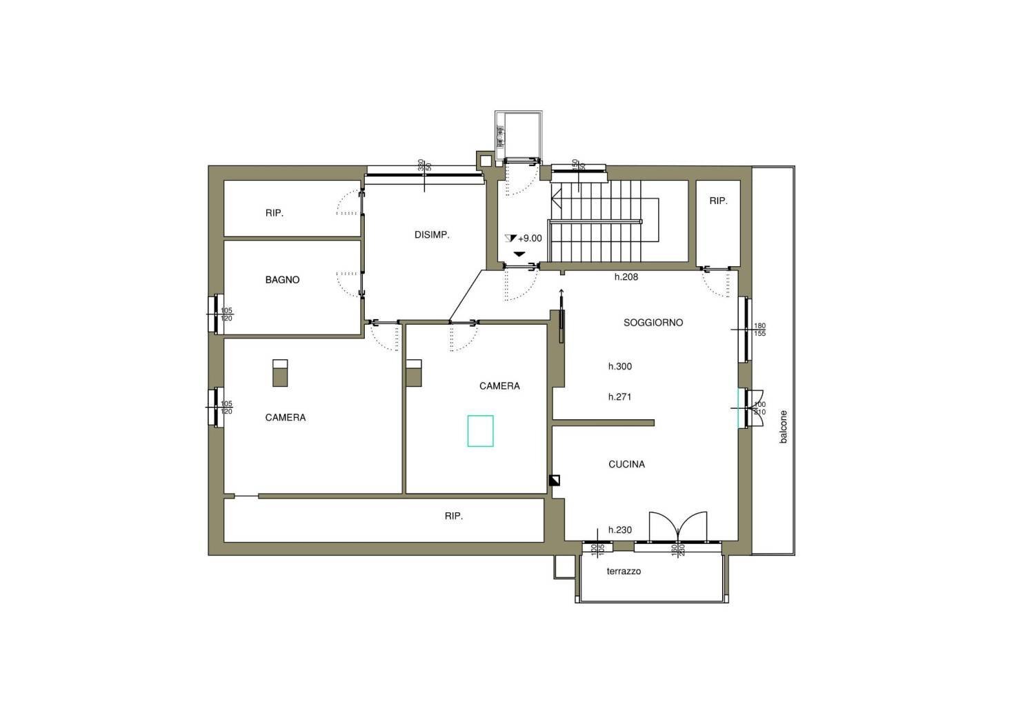 Appartamento via Anna Frank, Busca - planimetria 1