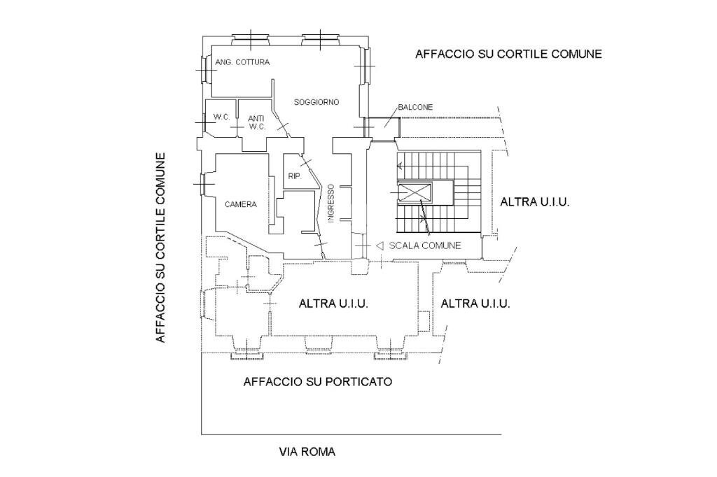 Two-room apartment Via roma, Lanzo Torinese - floor plans 1