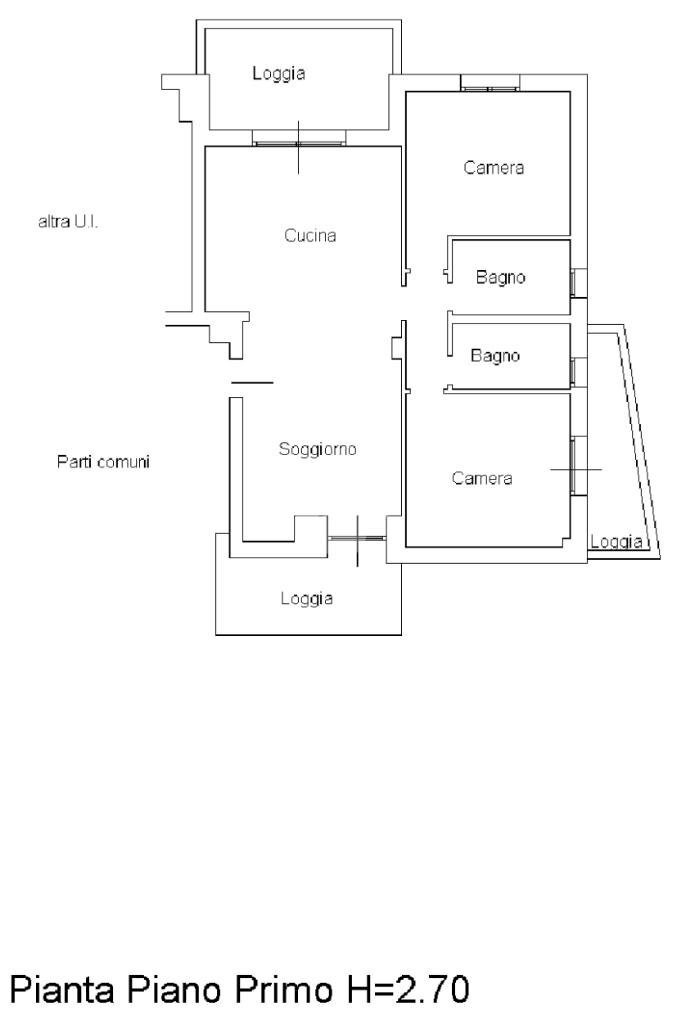 Quadrilocale Via Cesare Battisti, Bibbiano - planimetria 1