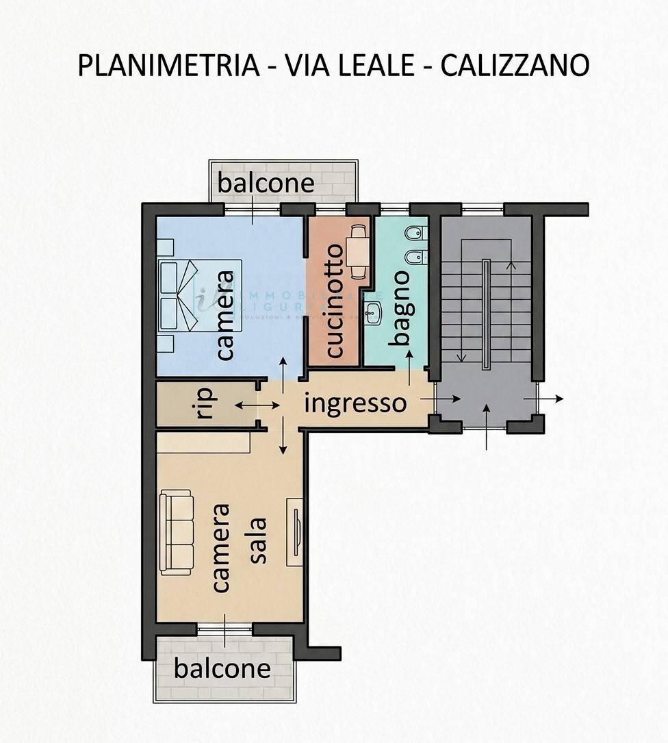 Foto 24 - Two-room apartment Via Filippo Leale, Calizzano - floor plans 1
