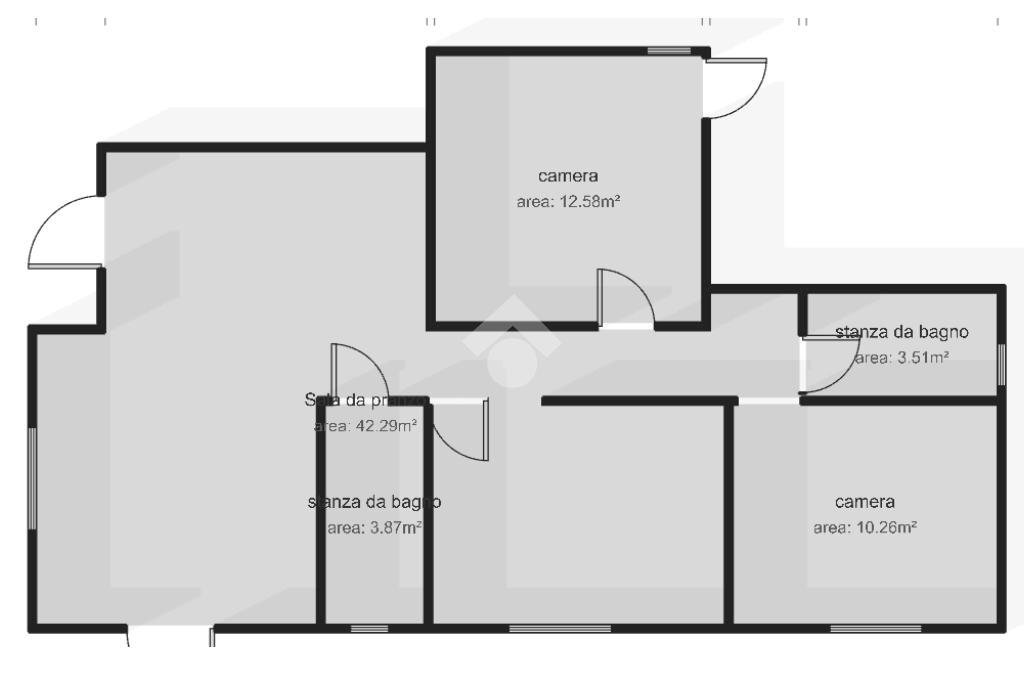 Four-room apartment Via della pace, Gabicce Mare - floor plans 1