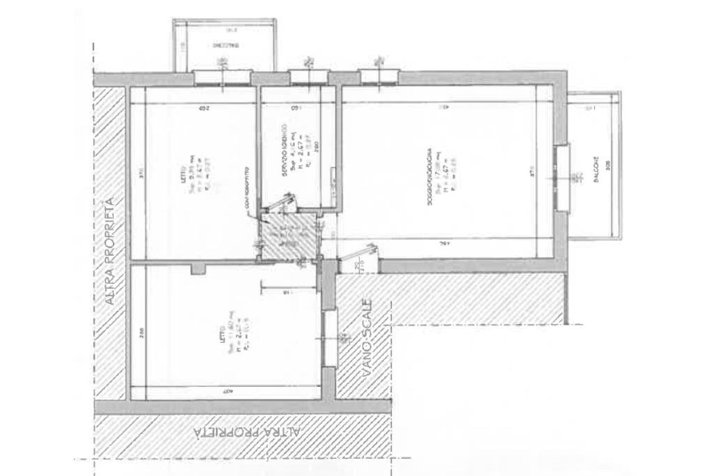 Three-room apartment Via Gaetano Donizzetti, Gatteo - floor plans 1