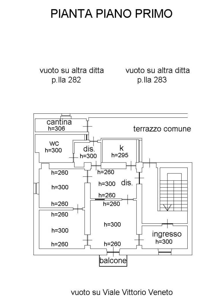 Quadrilocale via Vittorio Veneto, 25, Mondovì - planimetria 1