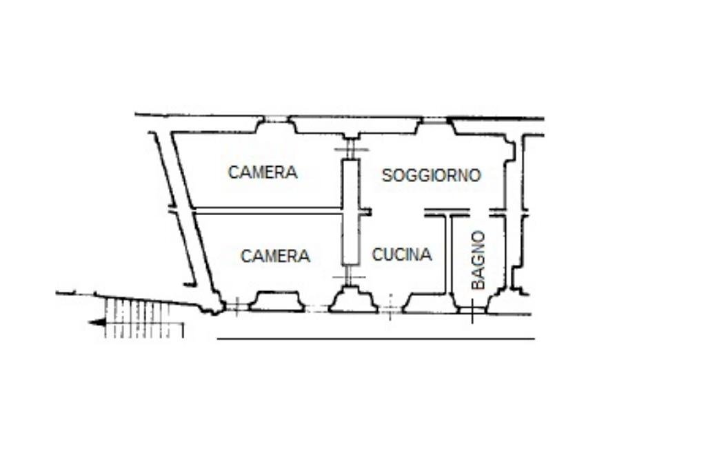 Three-room apartment Via drago, hamlet Villanovetta, Verzuolo - floor plans 1