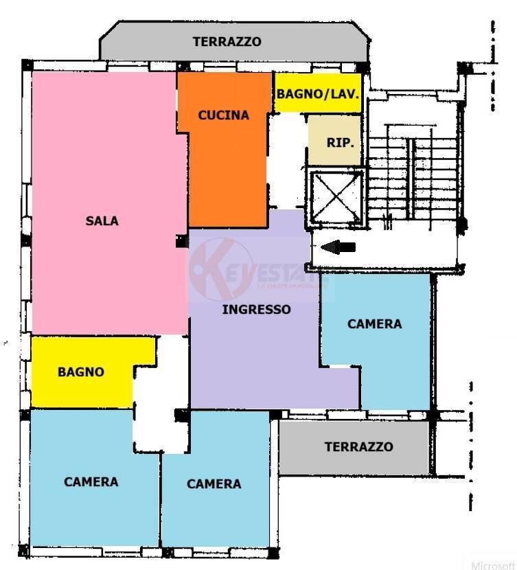 Foto 36 - Appartamento Via Prunizzedda
 
64, Sassari - planimetria 1
