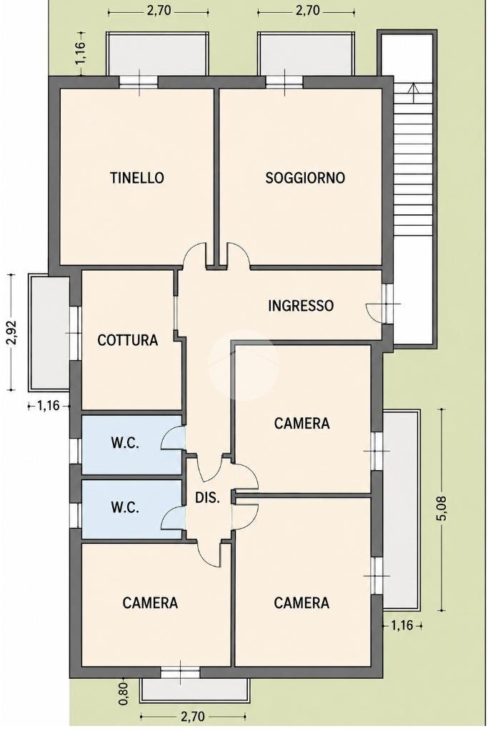 Apartment Viale mogadiscio, Rimini - floor plans 1