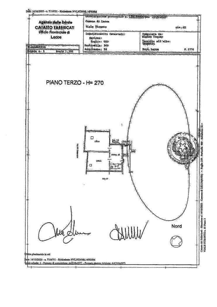 Ufficio viale Otranto, Lecce - planimetria 1