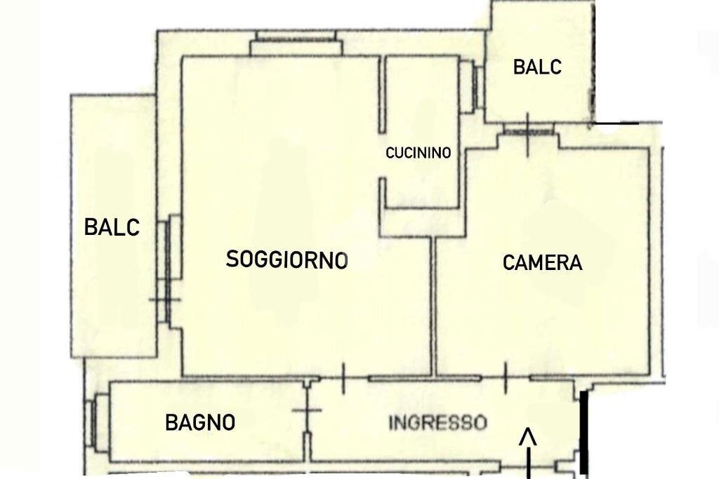Two-room apartment Via Benedetto Antonio Pozzallo, Oulx - floor plans 1